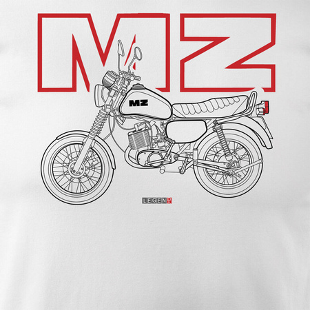 MZ ETZ 150 pánské tričko na motorku bílé REGULAR