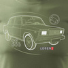Tričko s nápisem Lada Lada auto PRL legend 2107 pánské khaki REGULAR