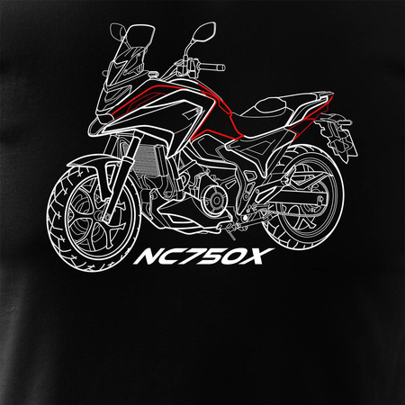 Honda NC 750 X NC750X pánské tričko na motorku černé REGULAR