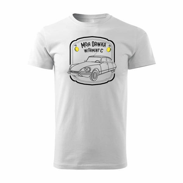 Citroen auto tričko Citroen DS 19 21 23 ID 19 21 pánské bílé