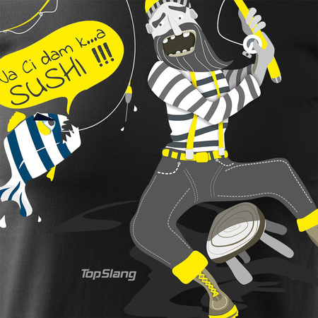 Sushi pánská rybářská košile černá REGULAR