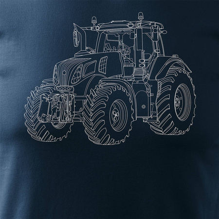 Košile New Holland s traktorem pro farmáře pánská tmavě modrá REGULAR