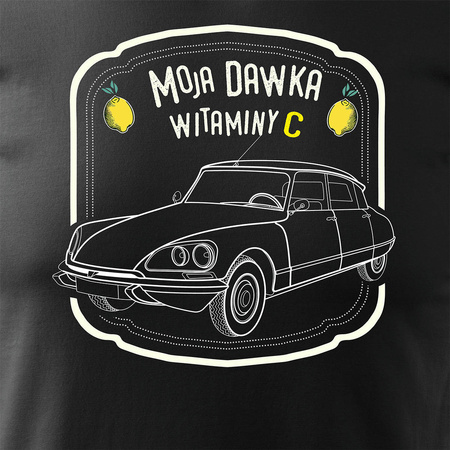 Citroen auto tričko Citroen DS 19 21 23 ID 19 21 pánské černé