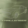 Dodge Challenger SRT pánské khaki tričko s motivem auta REGULAR