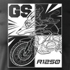 Prodej - BMW GS 1250 ADVENTURE pánské tričko na motorku černé REGULAR