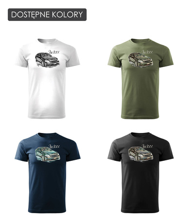 Pánské sběratelské tričko Mercedes S W221 tmavě modré REGULAR