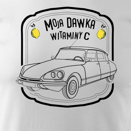 Citroen auto tričko Citroen DS 19 21 23 ID 19 21 pánské bílé