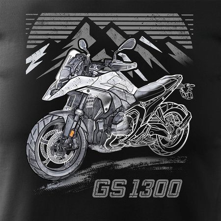 Motorka tričko BMW GS R 1300 sběratelské pánské černé REGULAR