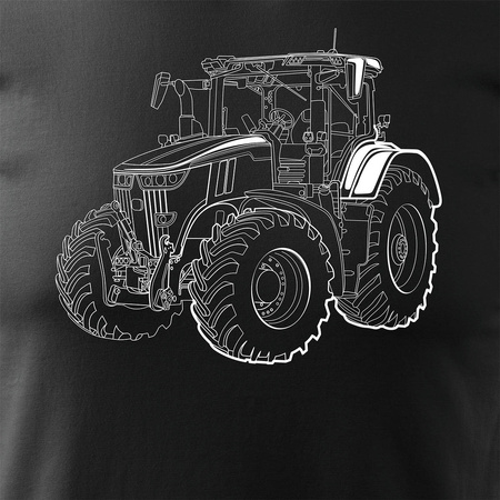 John Deere traktor tričko pro farmáře pánské černé REGULAR