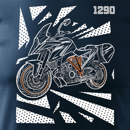 KTM 1290 Super Duke GT pánské tmavě modré tričko REGULAR na motorku