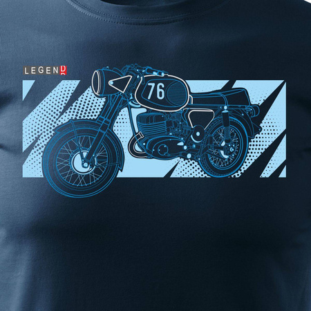 MZ ETZ 150 250 pánské námořnicky modré tričko REGULAR na motorku