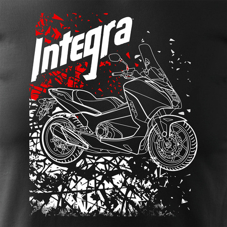 Honda Integra pánské tričko na motorku černé REGULAR