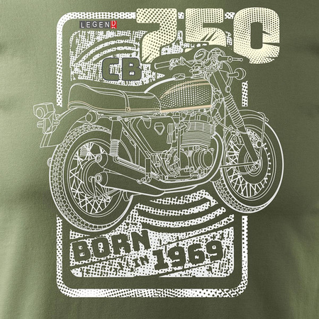 Honda CB 750 khaki pánské tričko REGULAR na motorku