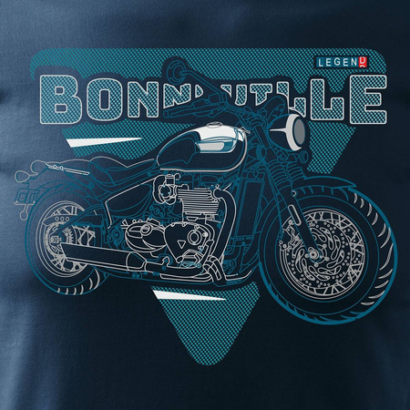 Triumph Bonneville pánské námořnicky modré tričko REGULAR motorka motorka