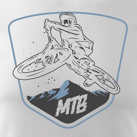 MTB Tričko pro sjezd na horském kole pánské bílé REGULAR