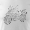 Moto Guzzi V85 Stroke pánské tričko na motorku bílé REGULAR
