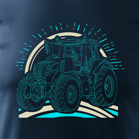 Košile New Holland s traktorem pro farmáře pánská tmavě modrá REGULAR