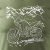 Honda Africa Twin CRF1100L pánské tričko na motorku v khaki barvě