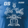 BMW GS 1250 ADVENTURE pánské tričko na motorku modré REGULAR