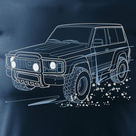 Nissan Patrol 4x4 pánské tričko pro terénní vozidla tmavě modré REGULAR