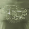 Kia Stinger pánské khaki tričko s motivem auta REGULAR