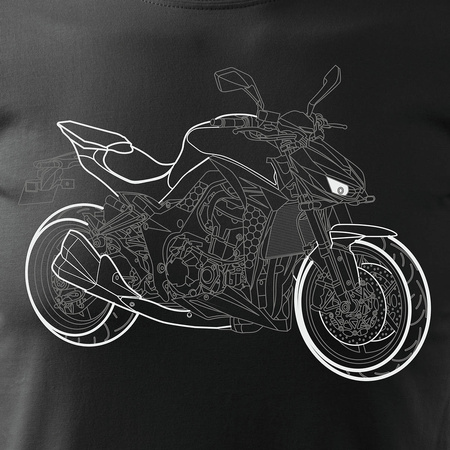 Kawasaki 1000R pánské tričko na motorku černé REGULAR