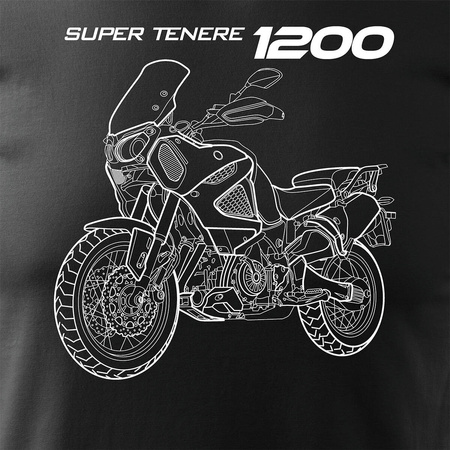 Yamaha Super Tenere 1200 pánské tričko na motorku černé REGULAR