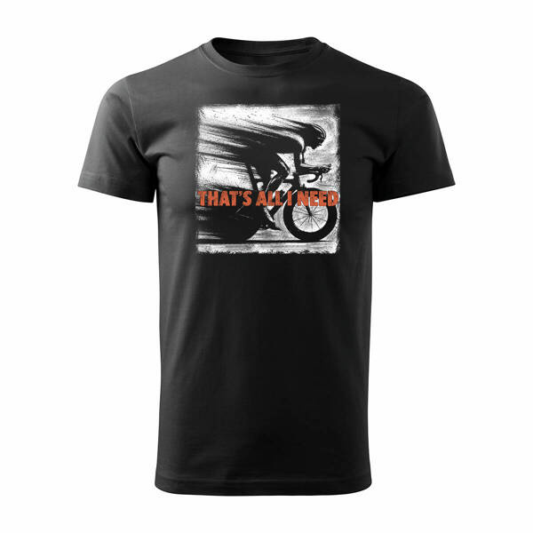 Tričko s cyklistou cyklista cyklista cyklista cyklista cyklista pánské černé REGULAR