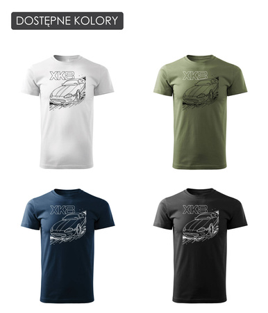 Pánské tričko s motivem auta jaguar xk8 černé REGULAR