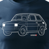 Automobilové tričko s autem malé Fiat 126p maluch pánské tmavě modré REGULAR