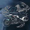 Honda Goldwing pánské tričko na motorku námořnická modrá REGULAR