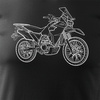 Kawasaki KLR pánské tričko na motorku černé REGULAR