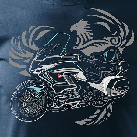 Honda Goldwing pánské tričko na motorku námořnická modrá REGULAR