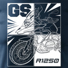 Tričko s motorkou BMW GS 1250 ADVENTURE pánské tmavě modré REGULAR