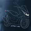 Honda PCX pánské námořnicky modré tričko REGULAR na motorku