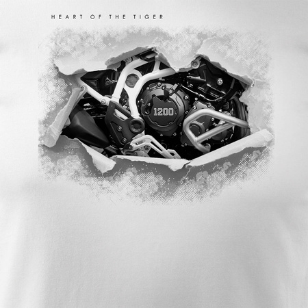 Triumph Tiger 1200 pánské tričko s motorem motorky bílé REGULAR