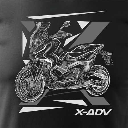 Honda X-ADV XADV pánské tričko na motorku černé REGULAR