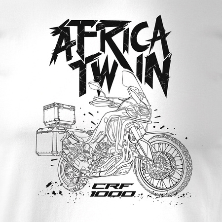 Honda Africa Twin CRF1000L pánské tričko na motorku bílé