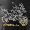 Výprodej - BMW GS 1250 ADVENTURE pánské tričko na motorku černé REGULAR