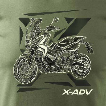 Honda X-ADV XADV pánské khaki tričko REGULAR na motorku