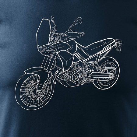 Aprilla Tuareg 660 pánské námořnicky modré tričko s motorkou na motorce