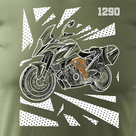 KTM 1290 Super Duke GT pánské khaki tričko na motorku REGULAR