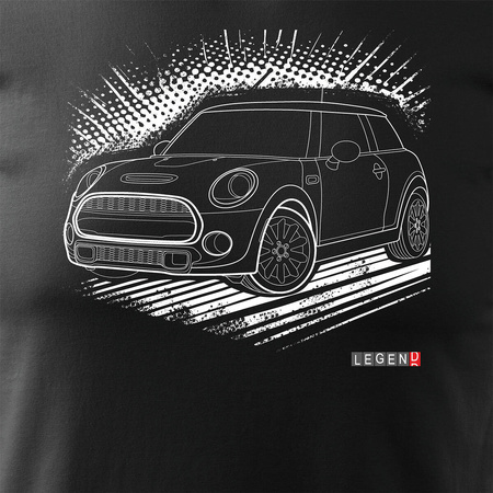 Pánské tričko Mini Morris Mini Cooper sběratelské auto černé REGULAR