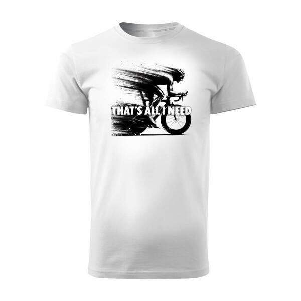 Tričko s cyklistou cyklista cyklista cyklista cyklista cyklista pánské bílé REGULAR