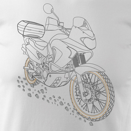 Honda Transalp pánské tričko na motorku bílé REGULAR