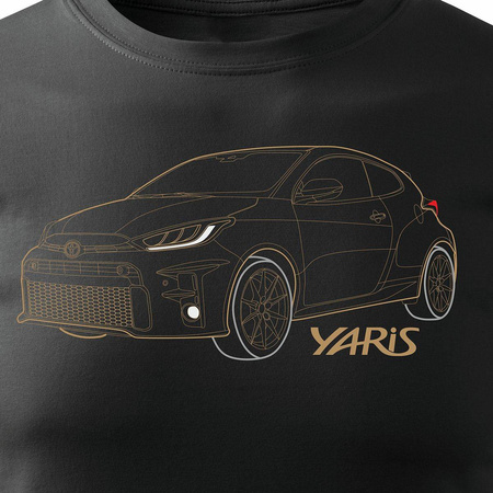 Toyota Yaris tričko s autem Toyota Yaris pánské černé REGULAR
