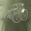 John Deere traktor tričko farmářské tričko pánské khaki REGULAR