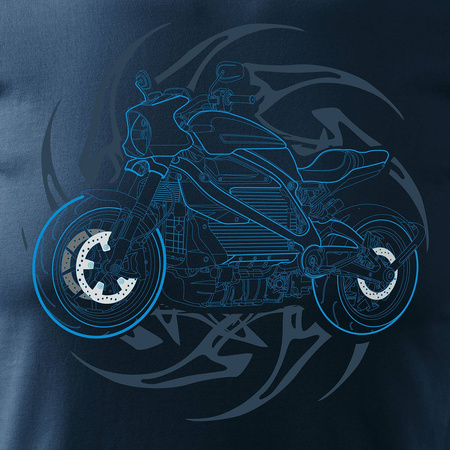 Harley Livewire pánské námořnicky modré tričko REGULAR na motorku