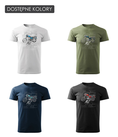 MZ ETZ 150 pánské khaki tričko REGULAR na motorku