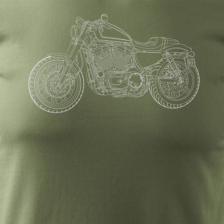 HARLEY ROADSTER pánské khaki tričko na motorku REGULAR